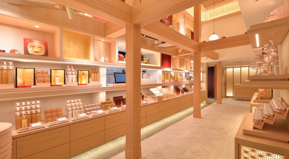 金箔化粧品専門店 Kinka 株式会社バウハウス丸栄 店舗デザイン 店舗設計 店舗内装