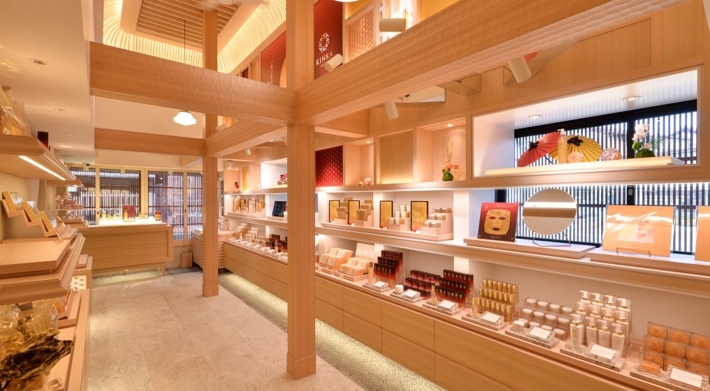 金箔化粧品専門店 Kinka 株式会社バウハウス丸栄 店舗デザイン 店舗設計 店舗内装